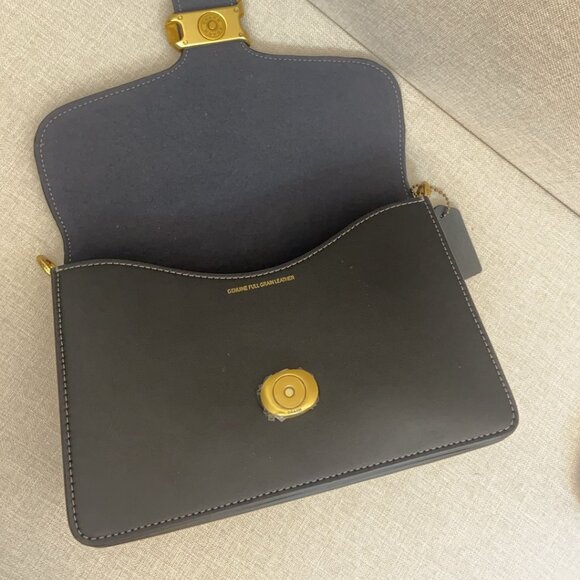 NEW Coach Chain Tabby Shoulder Bag 30 - Black with Gold Hardware - Picture 8 of 9